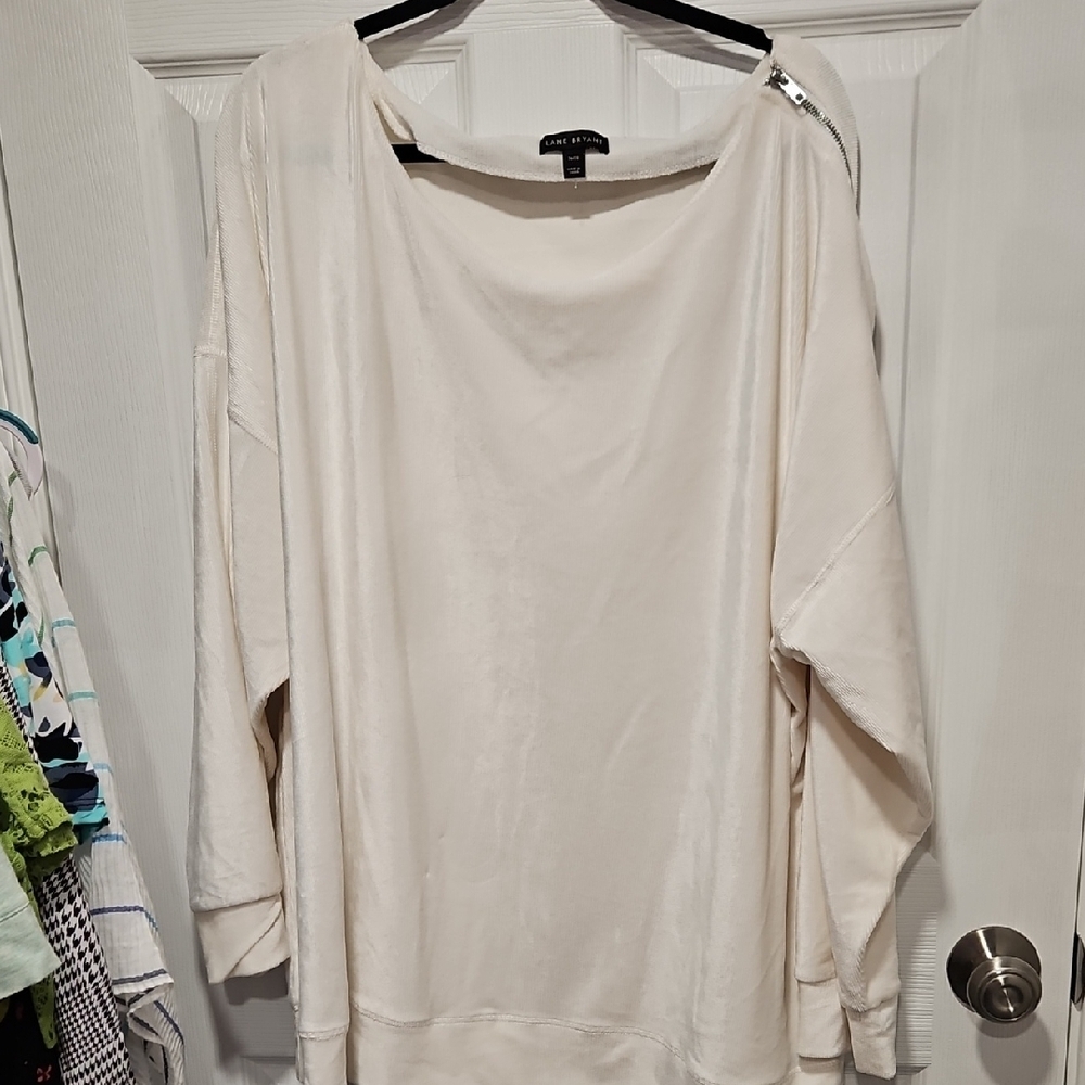 Lane Bryant Off-White Cozy Top